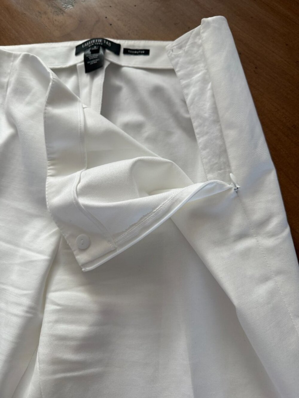 Lafayette 148 New York Lexington Cropped Pant (White, Size 6) - Picture 5 of 8